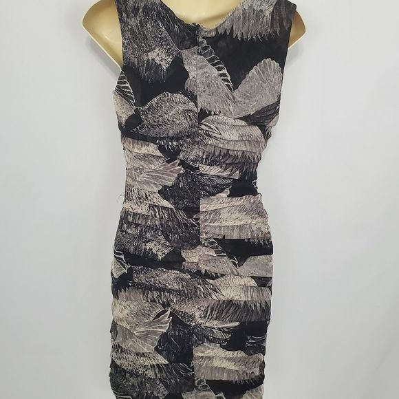BCBGMAXAZRIA Nylon "Roxanne" Printed Cocktail Dress (D335) SIZE M - Picture 3 of 8